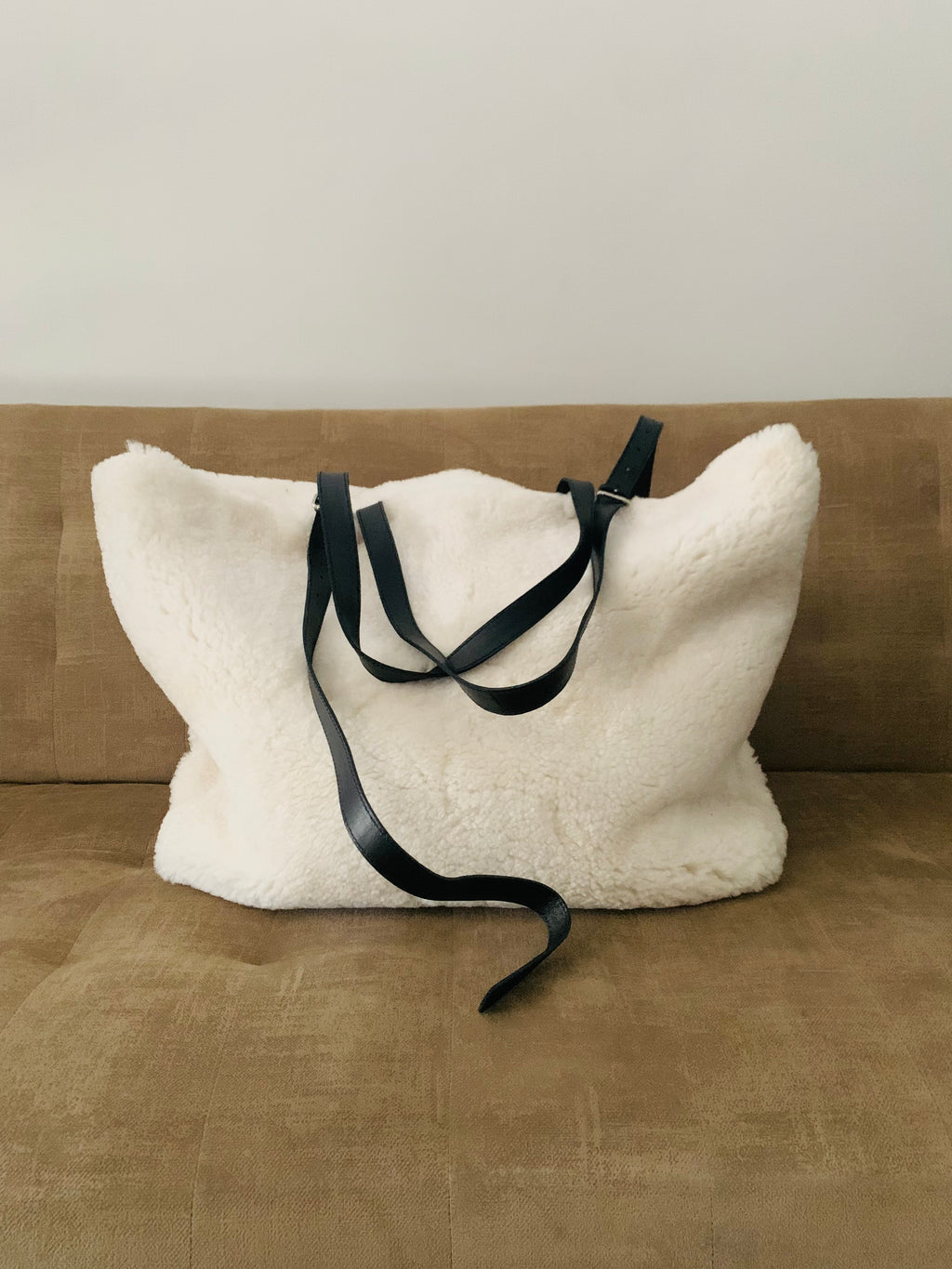Oversized Shearling Tote