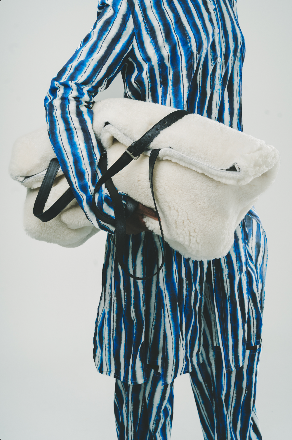 Oversized Shearling Tote