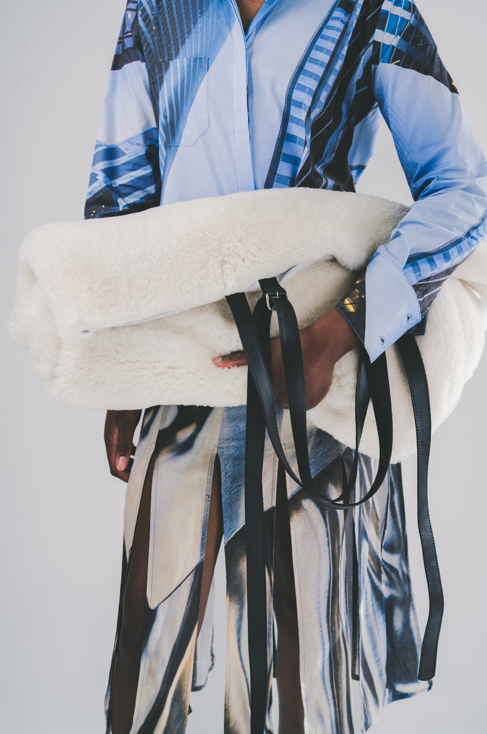 Oversized Shearling Tote