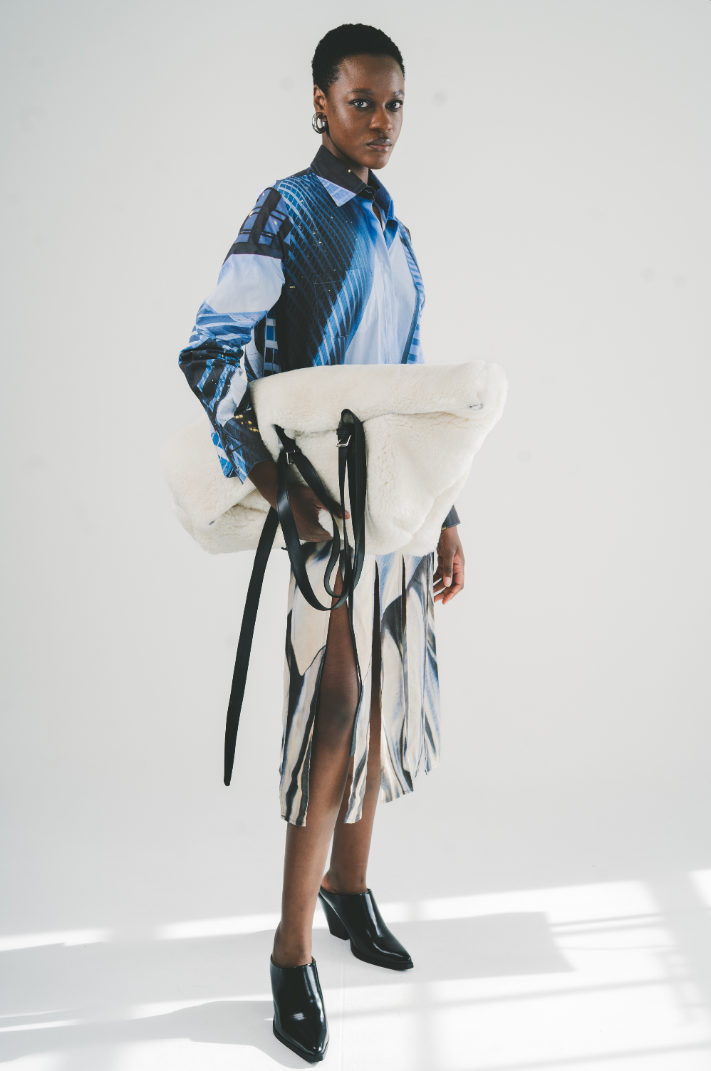 Oversized Shearling Tote