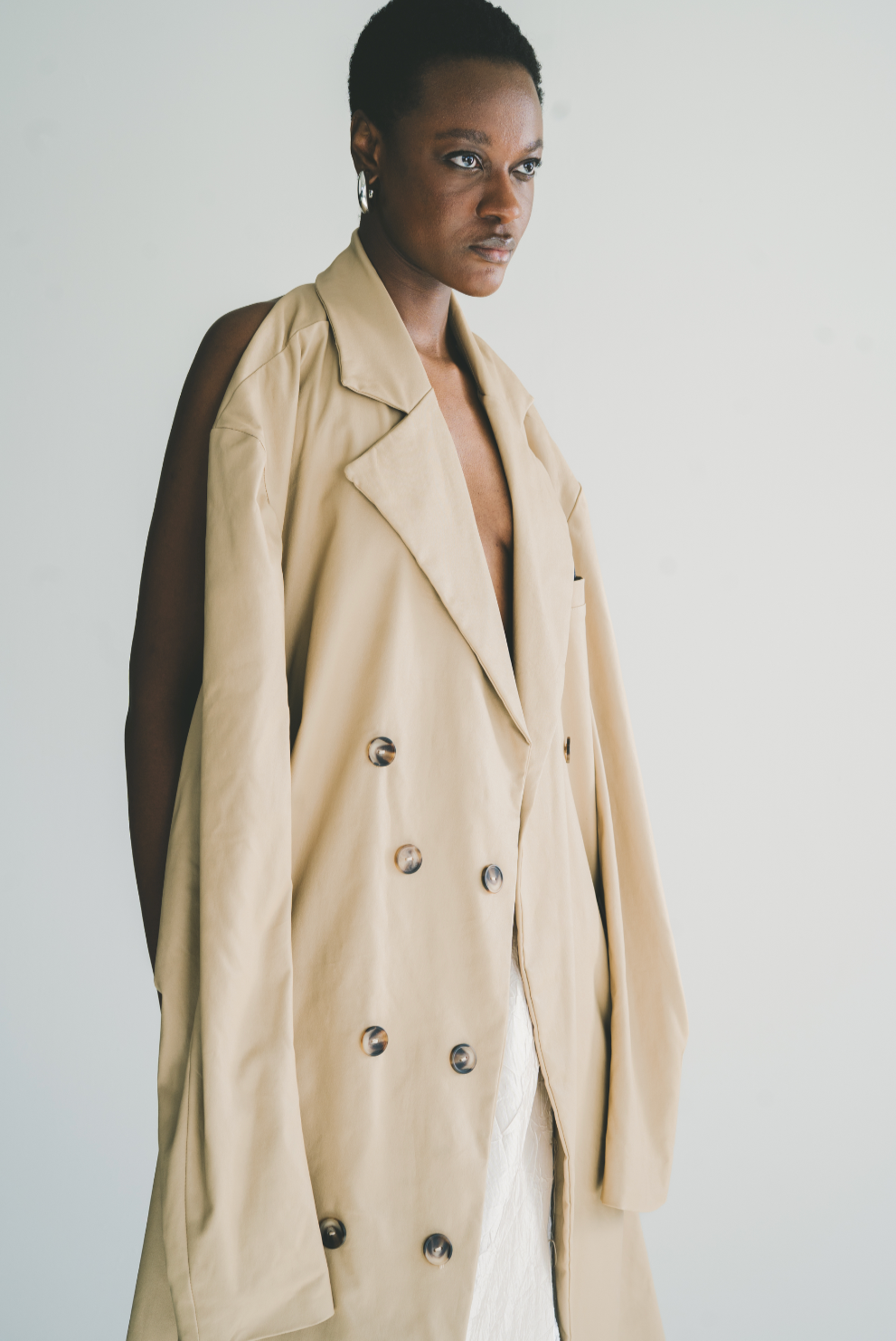 Backless Trench Coat