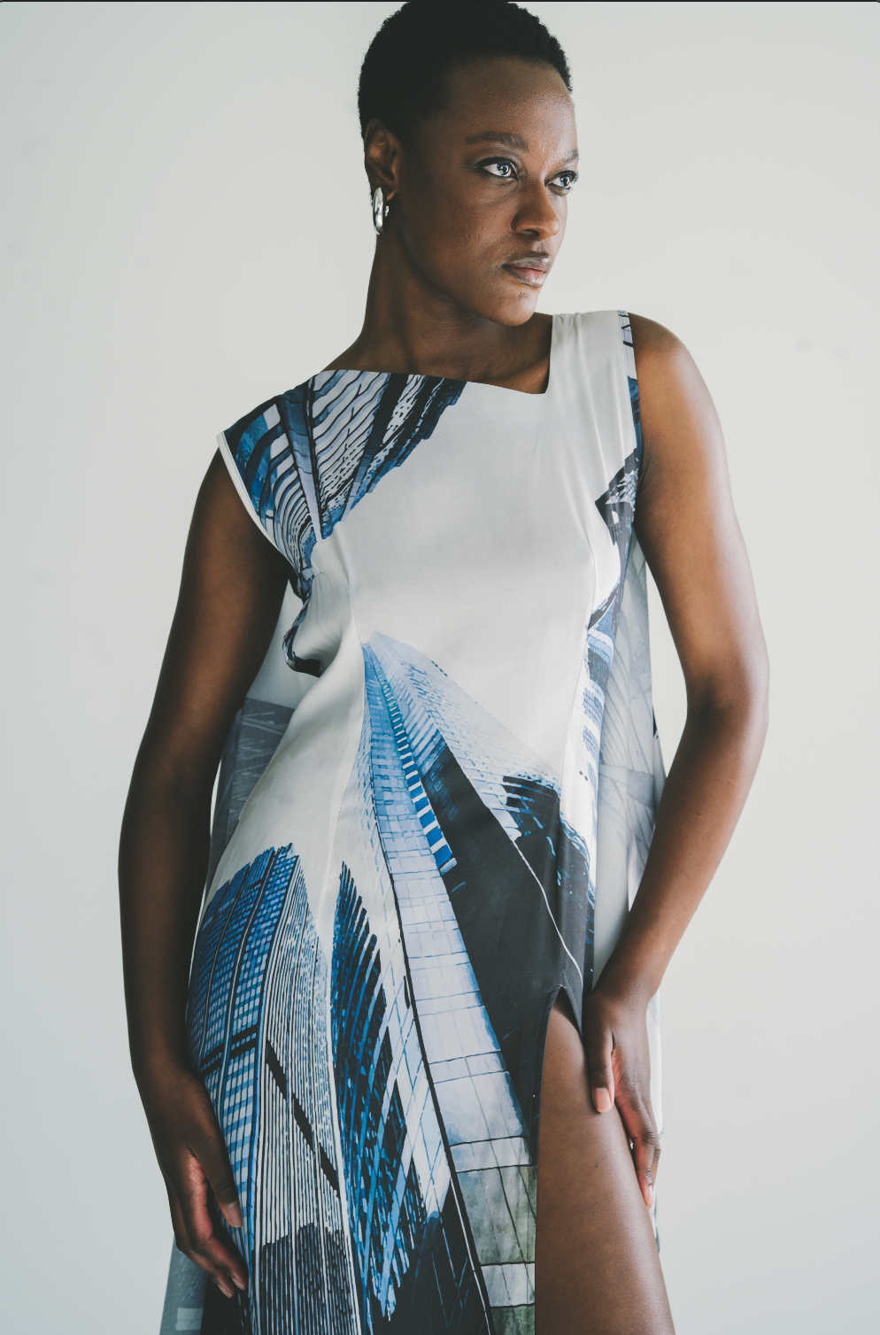 Detachable Cape Dress