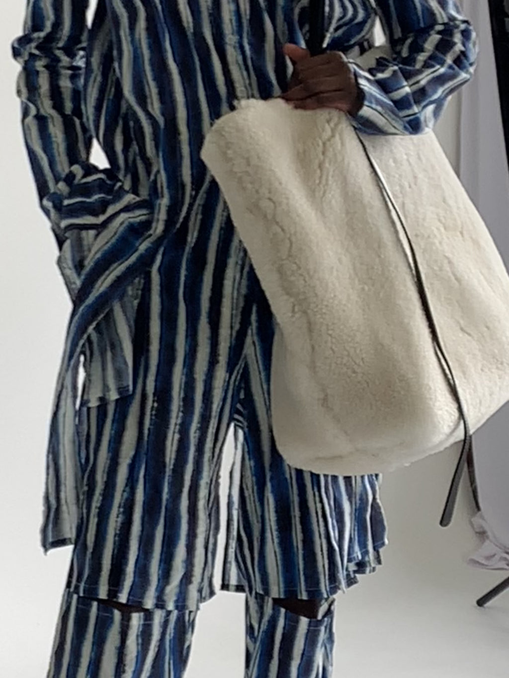 Oversized Shearling Tote