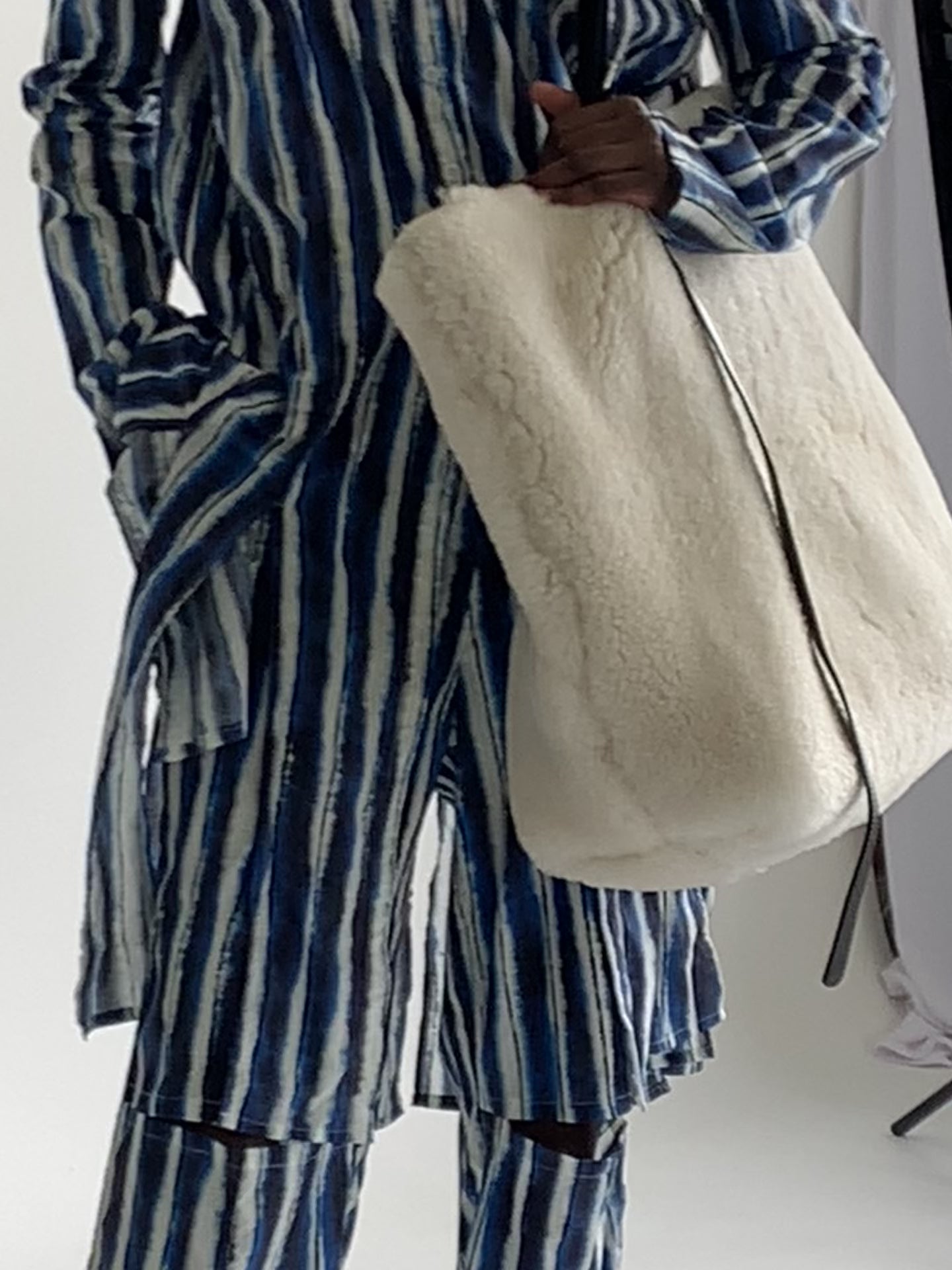 Oversized Shearling Tote